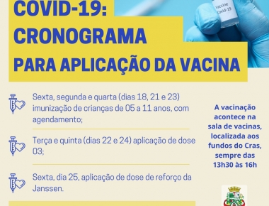 Vacinação contra a Covid-19 tem sequência hoje e na próxima semana